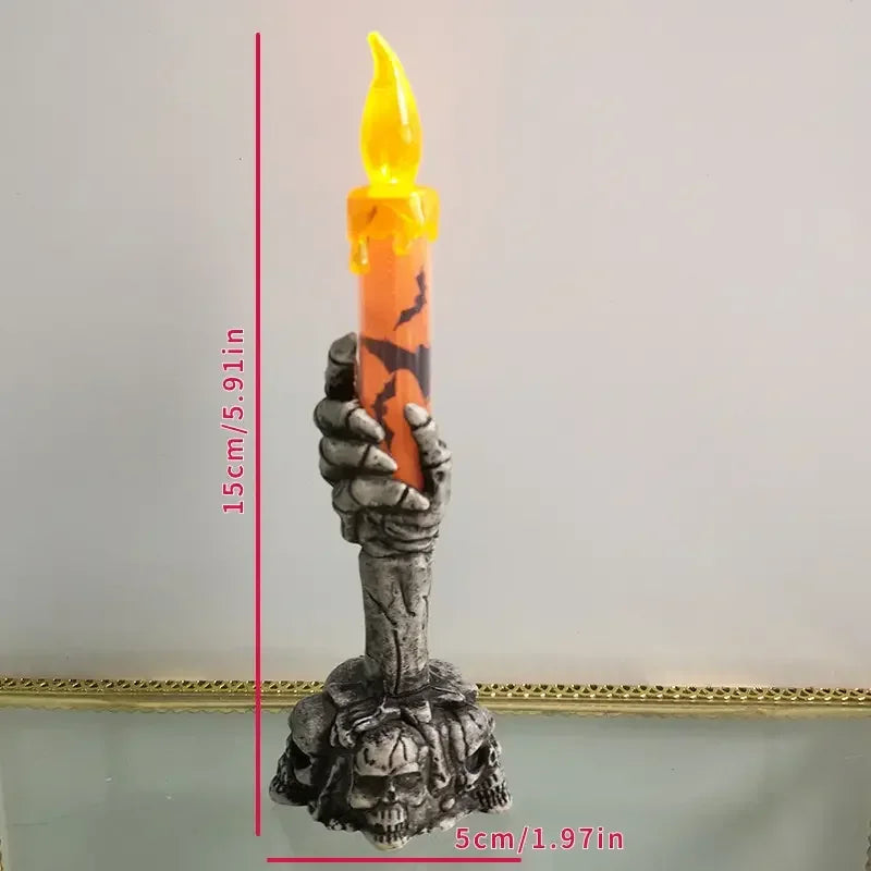 LED Skeleton Hand Halloween Candles