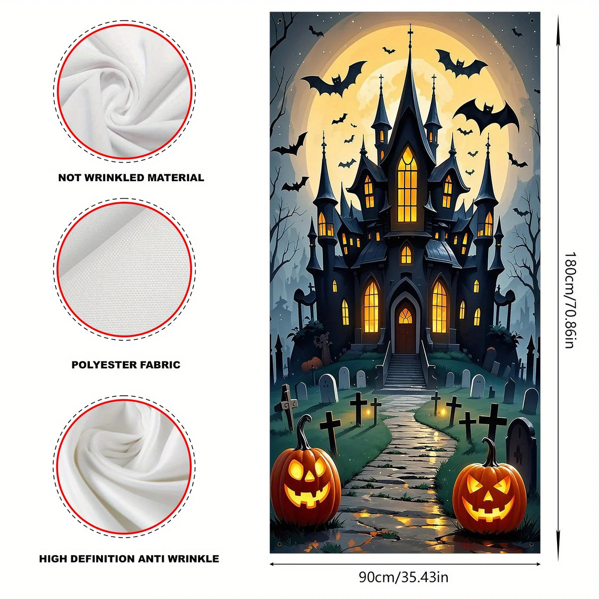 Halloween Haunted House Door Decoration š