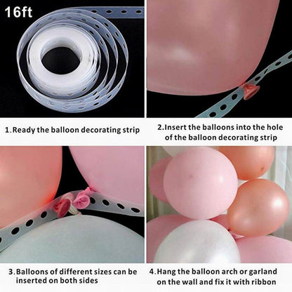 Pink, White & Gold Balloon Garland Kit