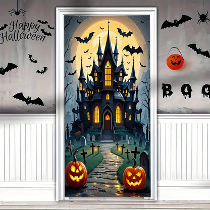 Halloween Haunted House Door Decoration 🎃