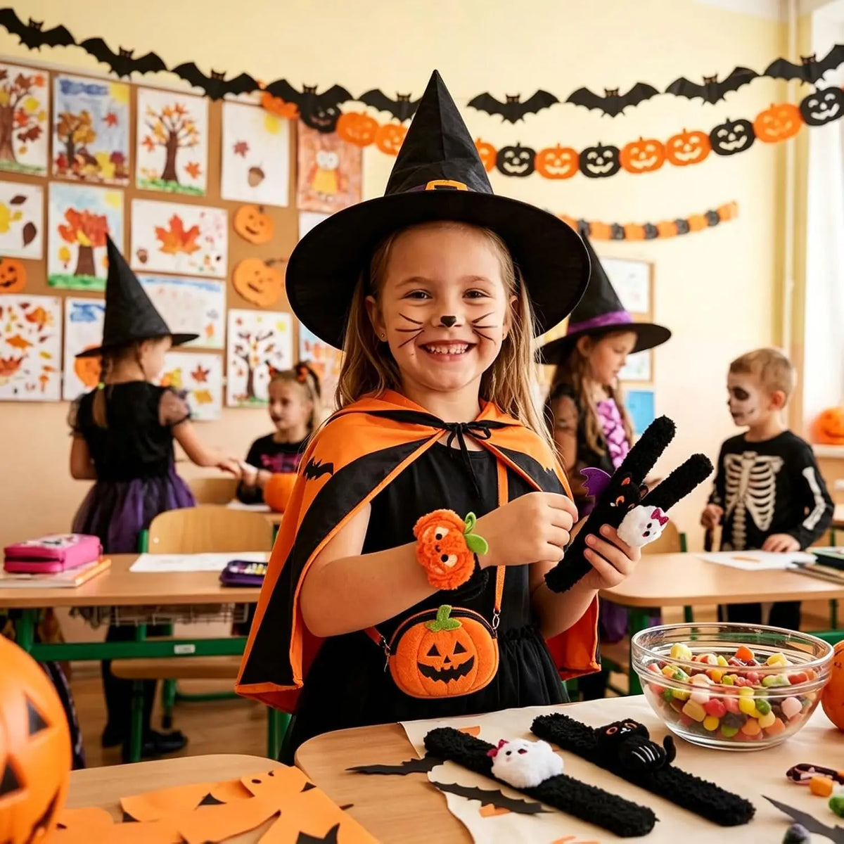 Halloween Plush Slap Bracelets