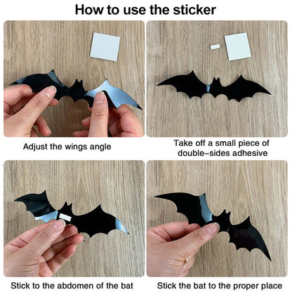 3D Halloween Bat Wall Decorations 🎃