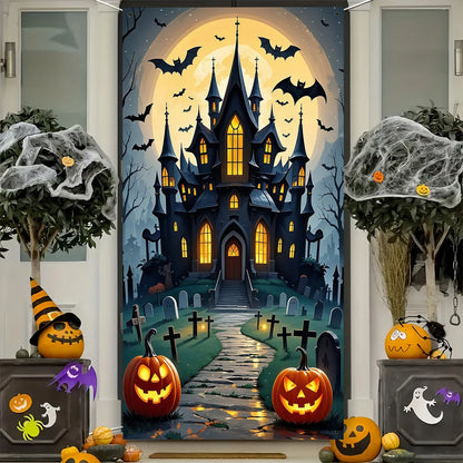 Halloween Haunted House Door Decoration 🎃