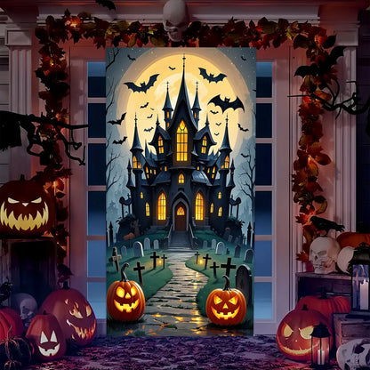 Halloween Haunted House Door Decoration 🎃