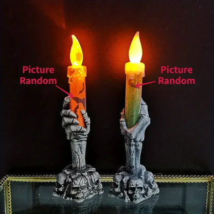 LED Skeleton Hand Halloween Candles