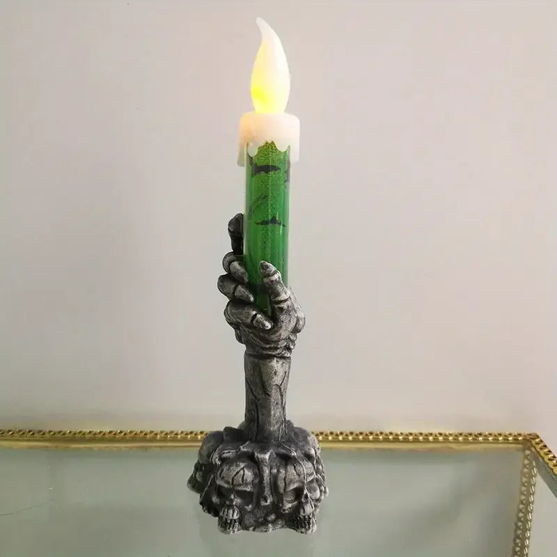 LED Skeleton Hand Halloween Candles