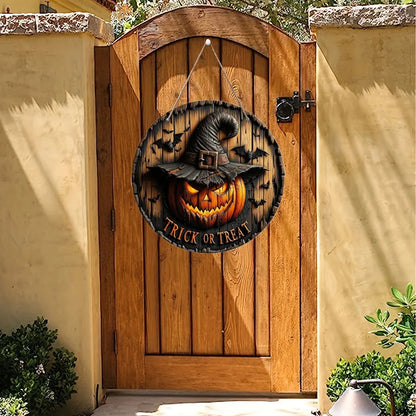Halloween Trick or Treat Wooden Hanging Sign 🎃