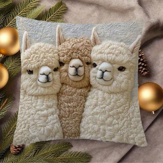 Cute Alpaca Cushion Covers – Set of 2