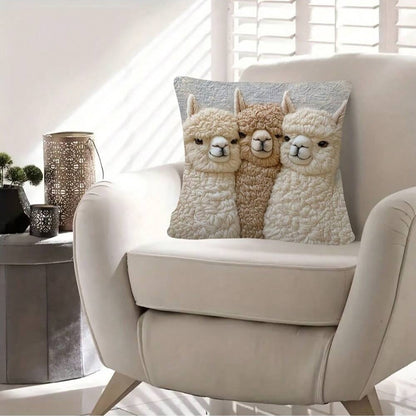 Cute Alpaca Cushion Covers – Set of 2