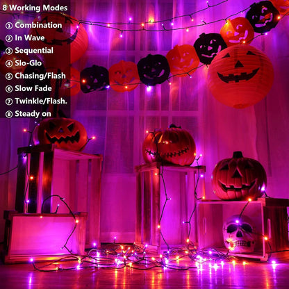400 LED Solar Halloween String Lights – 2 Pack
